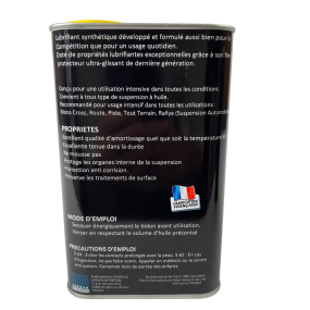 Huile de suspension Tridan L-SF 2.5 - 1L hautes performances hautement raffinée